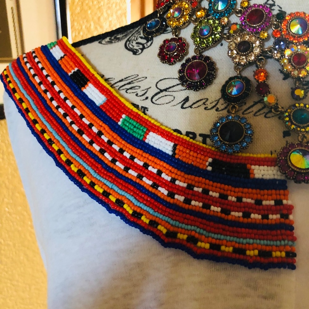 Preloved Tory Burch handsewn beaded T-shirt size S